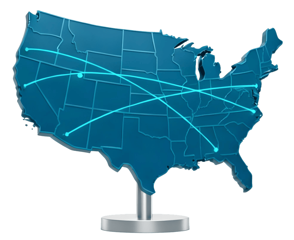 Map of U.S. coverage